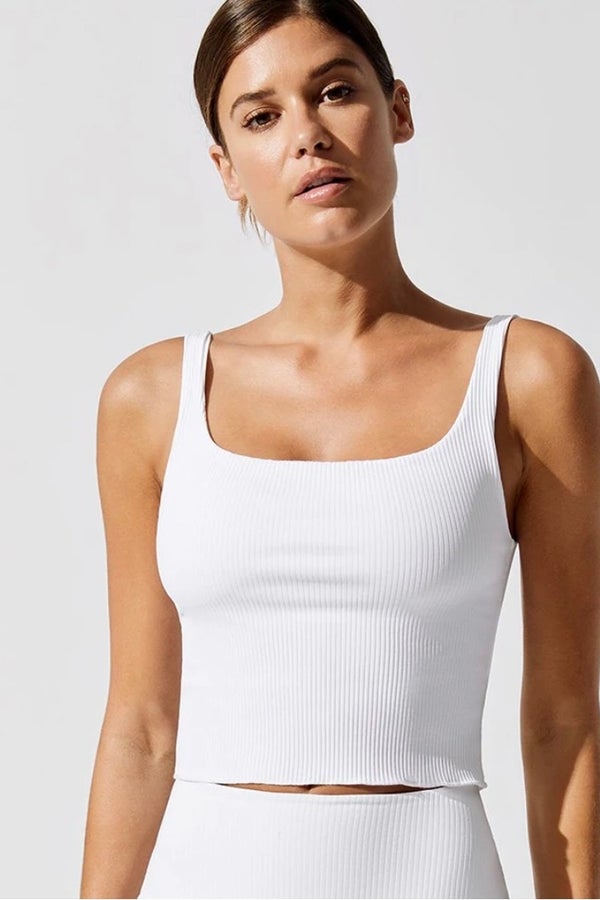 Ribbed Cami Tank Tops in White – Carbon38