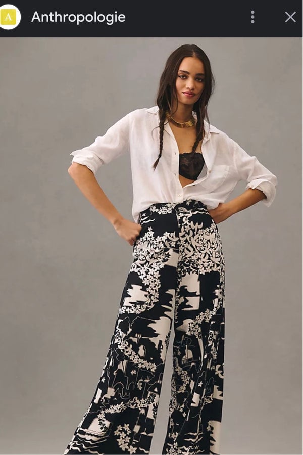 Tiny Anne Printed Wide-Leg Pants