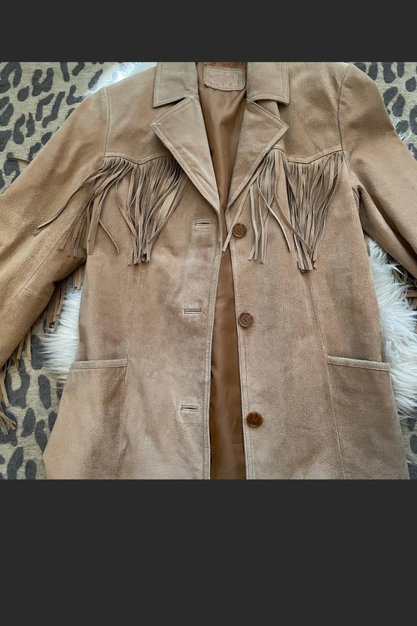 Leather Fringe Jacket Nuuly Thrift