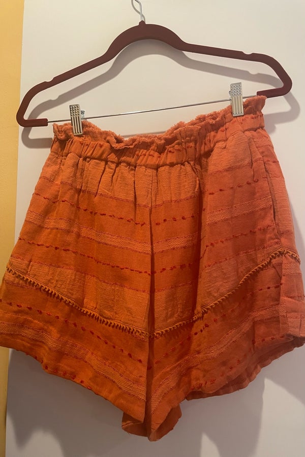 Free People Orange Bermuda Set