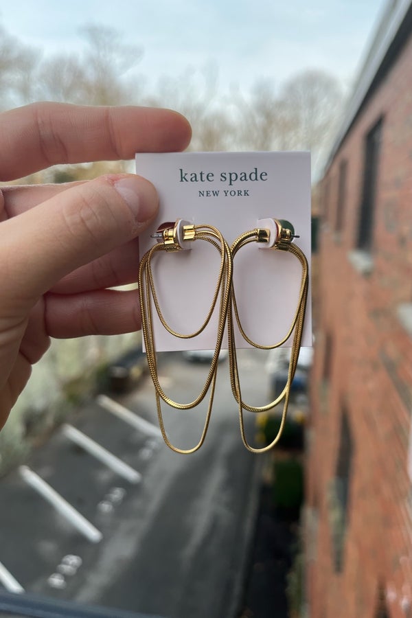 BNWT Kate Spade Know the Ropes Snake Chain Hoops | Nuuly Thrift