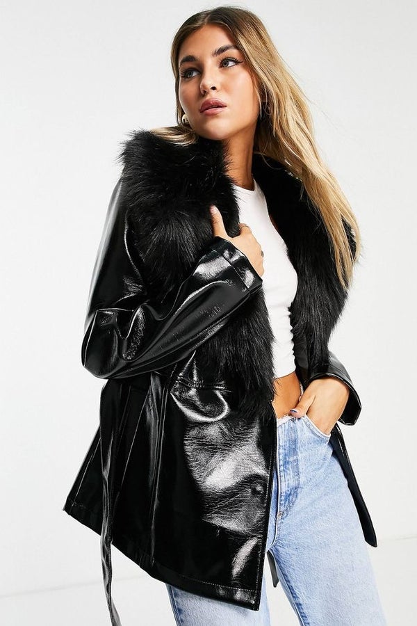 Topshop on sale belted coat