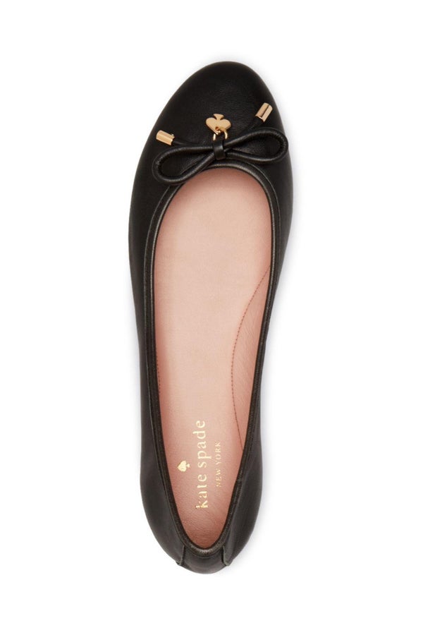 KATE SPADE Black Leather Willa Bow Spade Charm Rou | Nuuly Thrift