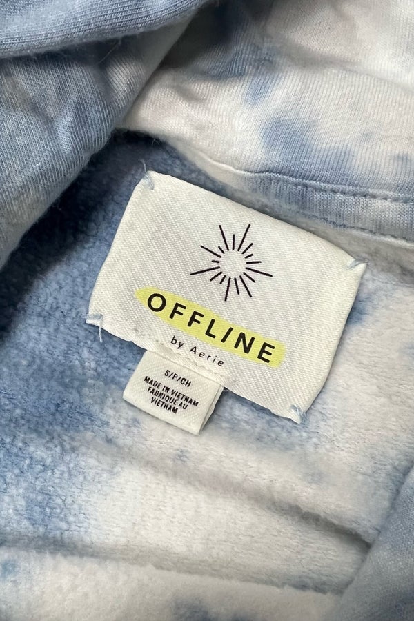 Offline by Aerie Cropped Tie Dye Hoodie