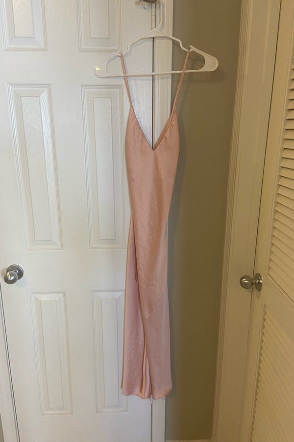 Aritzia Only Slit Slip Dress in Pink | Nuuly Thrift