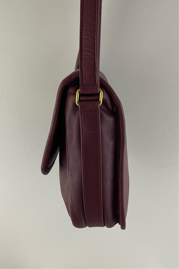 Calibre leather crossbody bag Fauré Le Page Burgundy in Leather