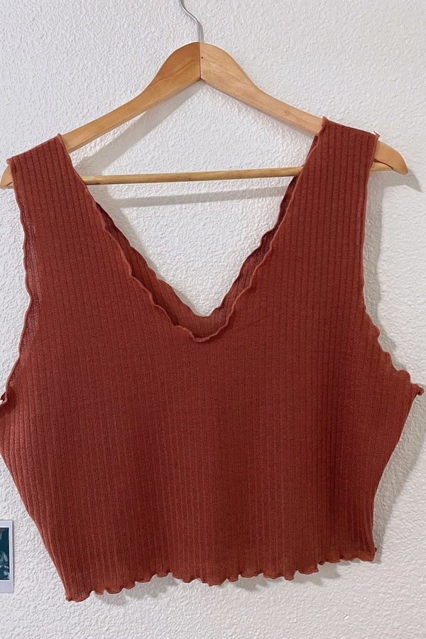 Rustcolored Knit Tank Sweater Vest Nuuly Thrift