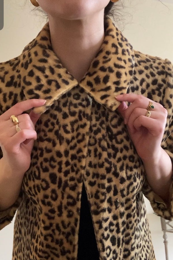 Leopard hot sale swing coat