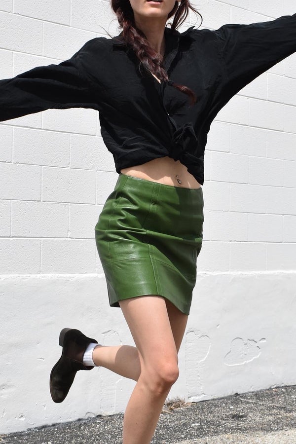 Vintage Leather Mini Skirt