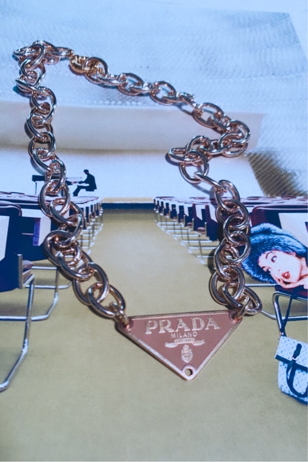 prada block necklace — iamkoko.la