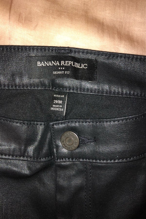 Banana Republic Faux Leather Coated Skinny Jeans | Nuuly Thrift