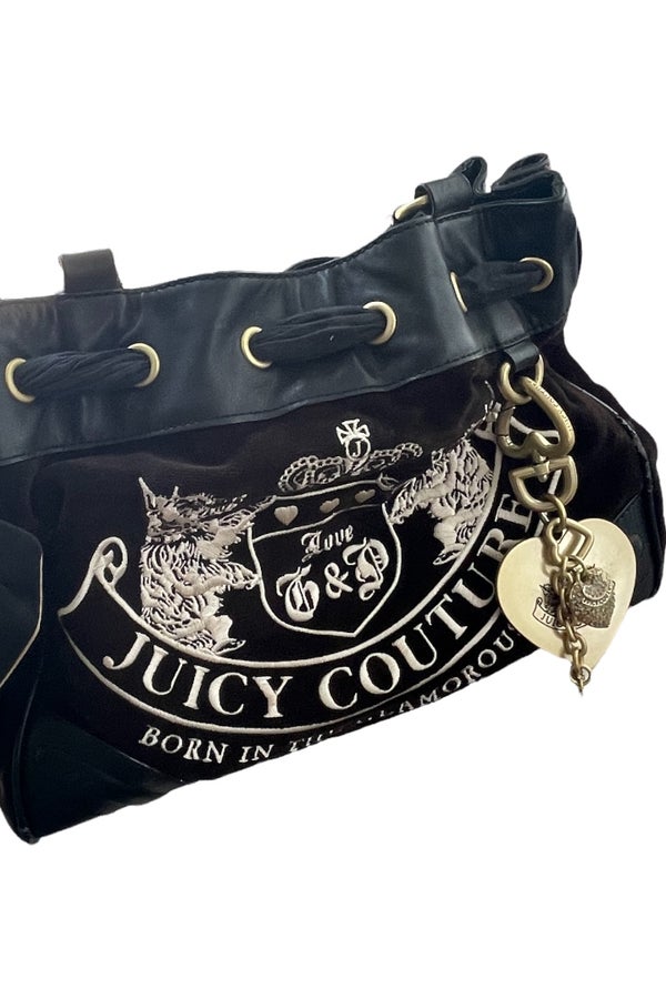 Vintage Juicy Couture Scottie Daydreamer Black Vel