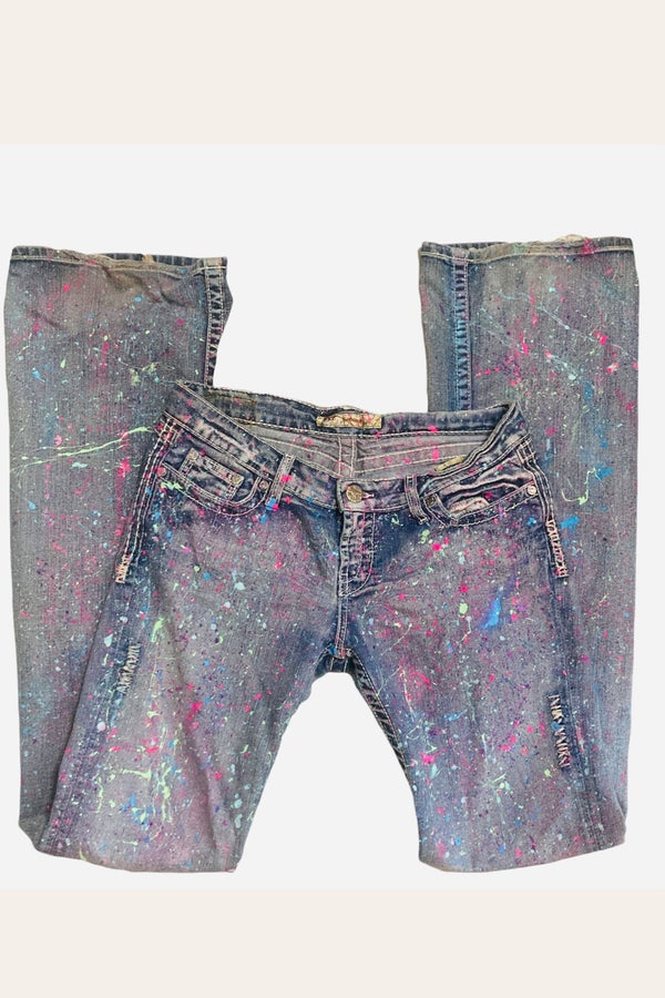 Reworked Upcycled Painted Jeans Nuuly Thrift