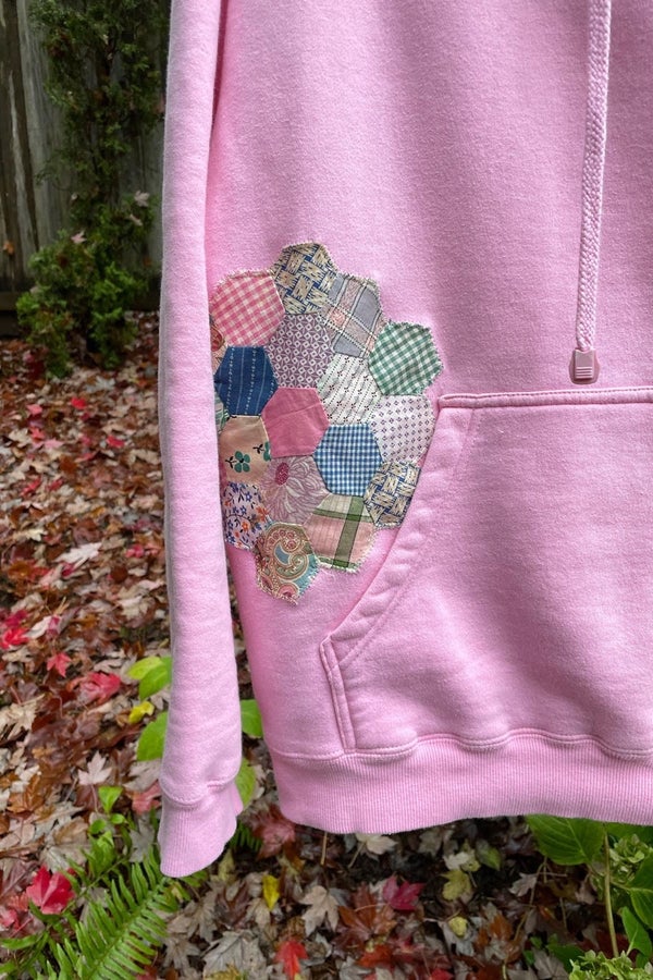 QUILT HOODIES ONLINE NOW #sewing #thrifted #quilts #fyp