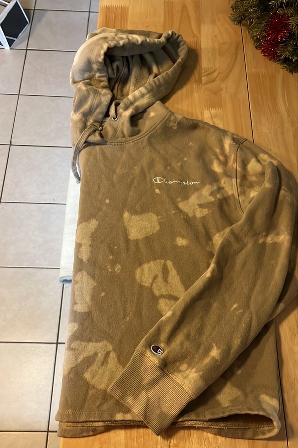 Tan cropped sale champion hoodie