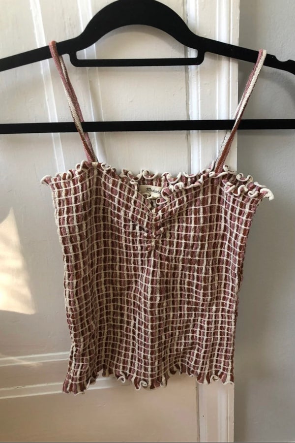 Madewell Superlight Jacquard Smocked Tank Top | Nuuly Thrift