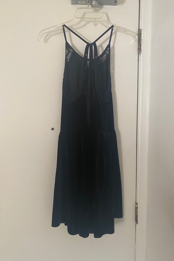 Free people 2024 black velvet dress