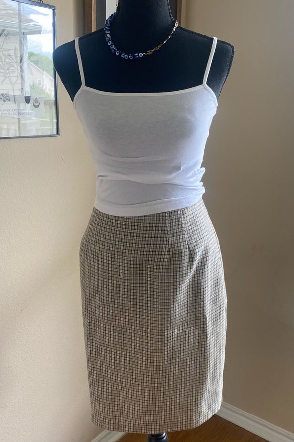 Made In USA Vintage High Waisted Plaid Skirt Size | Nuuly Thrift