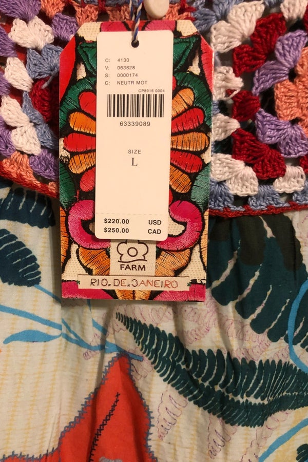 Shop Farm Rio Flower Crochet Mini Dress