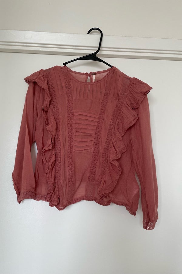 Free people gauze blush blouse -xs | Nuuly Thrift