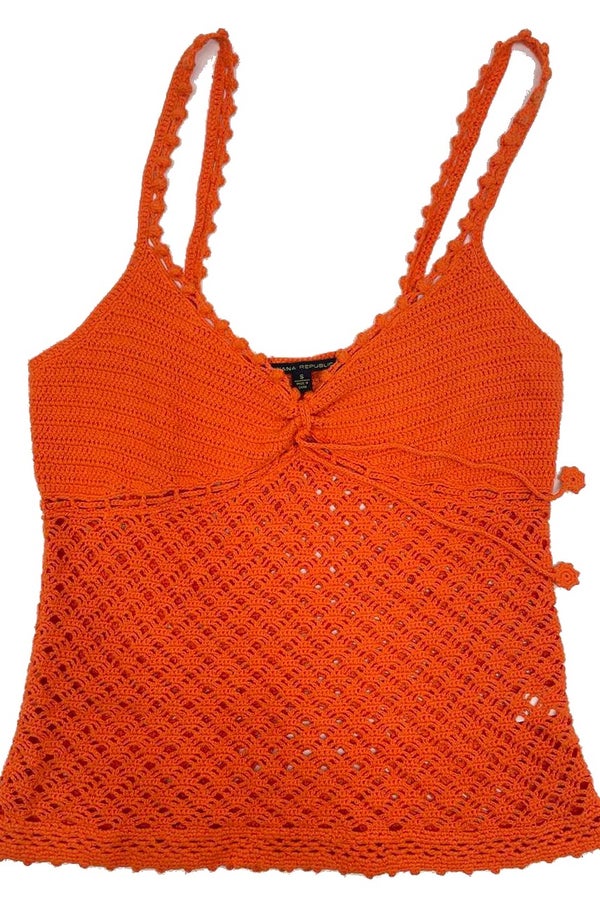 Orange crochet top | Nuuly Thrift