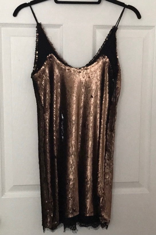 Free people hotsell black sequin dress