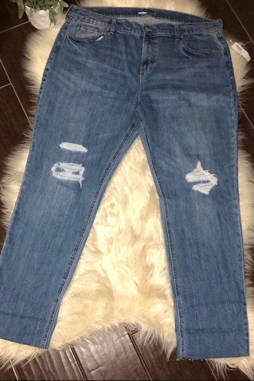 Cropped jeans size on sale 16