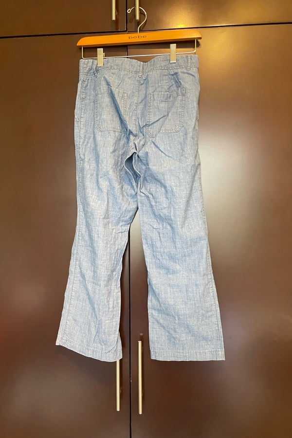 Petite Light blue linen pants Nuuly Thrift