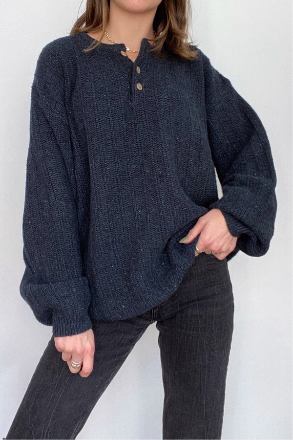 Vintage sale henley sweater