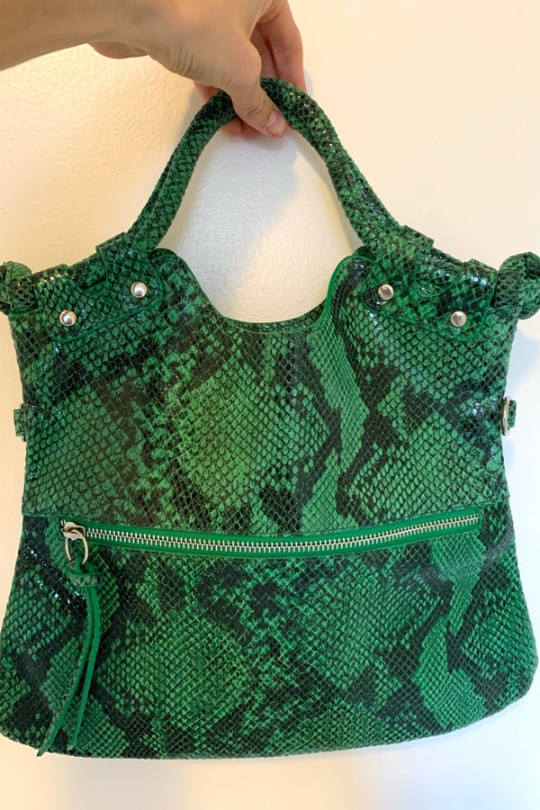 Green snakeskin online purse