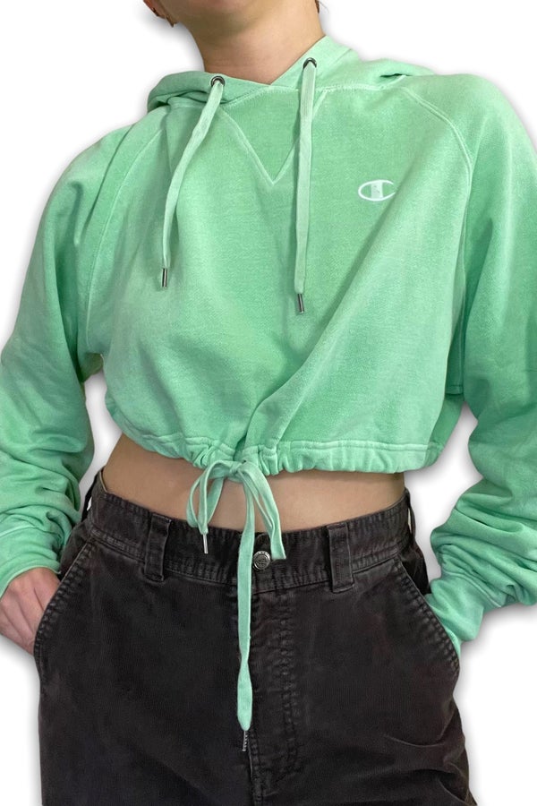 Champion cropped hoodie discount green