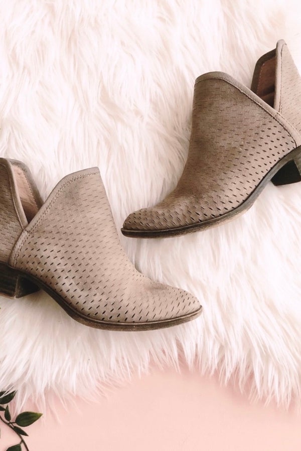 Lucky brand baley perforated chop best sale out booties