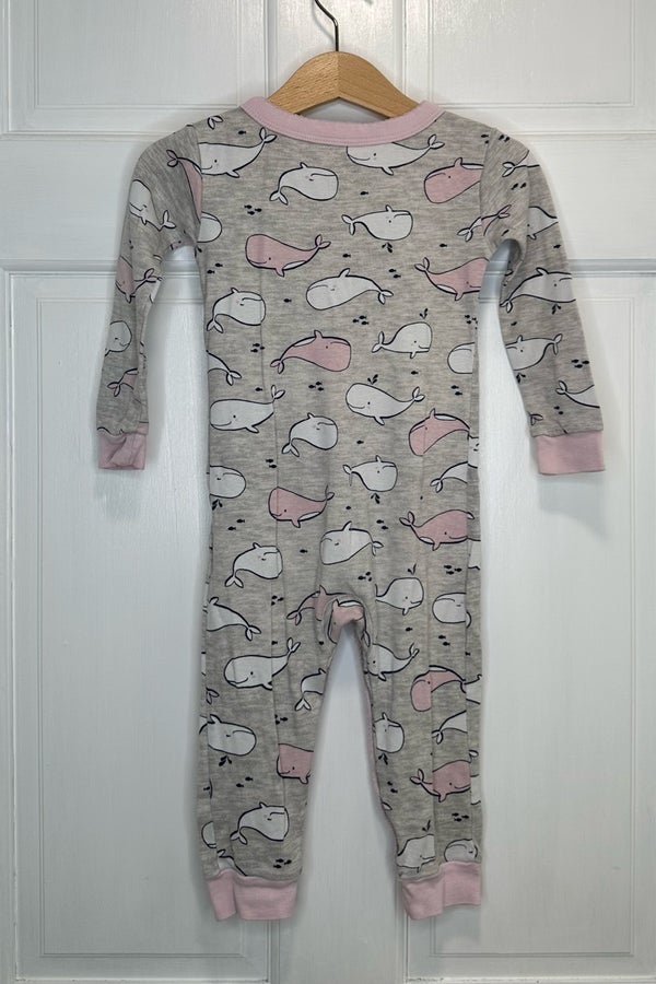 Carter s Whale Long Sleeve Footless Pajamas in Hea Nuuly Thrift