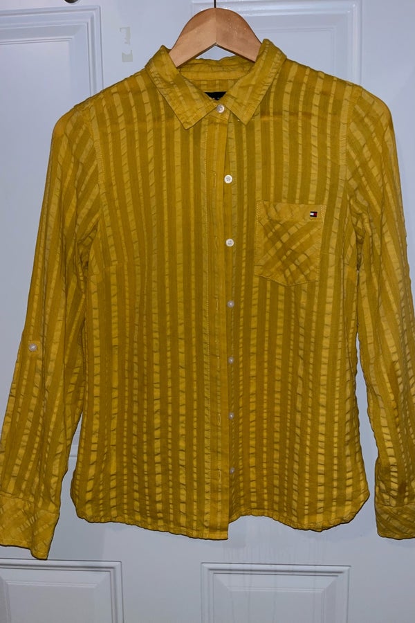 Mustard Yellow Button Up Shirt Nuuly Thrift
