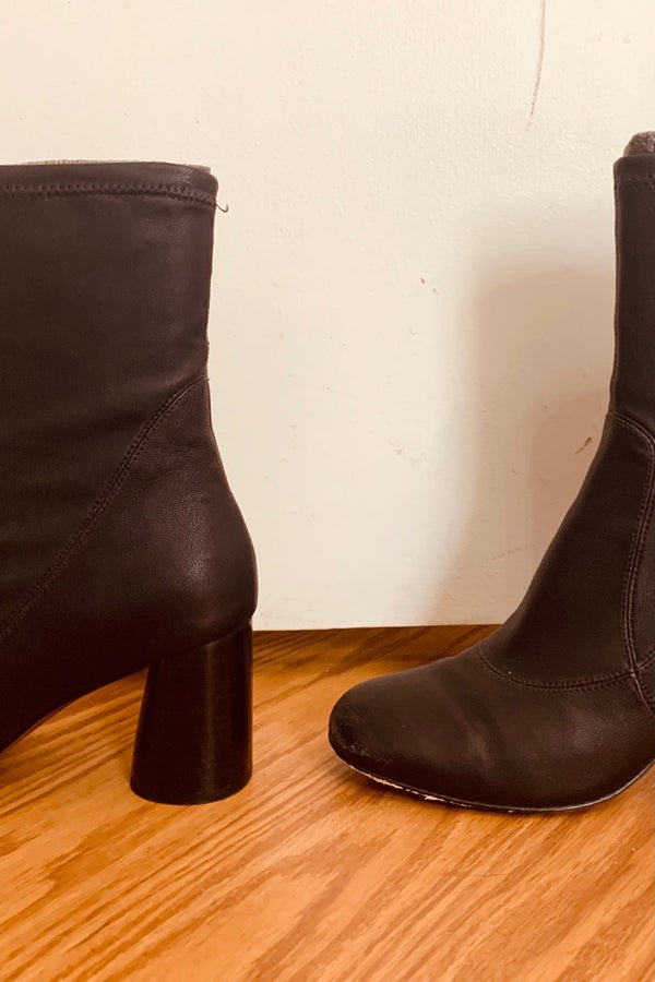 Donald Pliner Leather minimalist Heeled Boots Nuuly Thrift