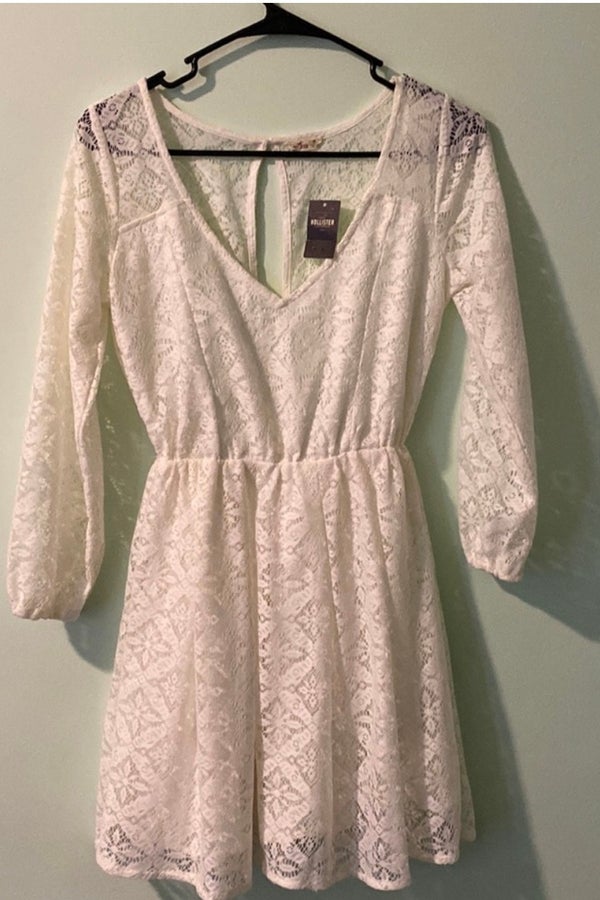 Hollister XS White Lace Dress