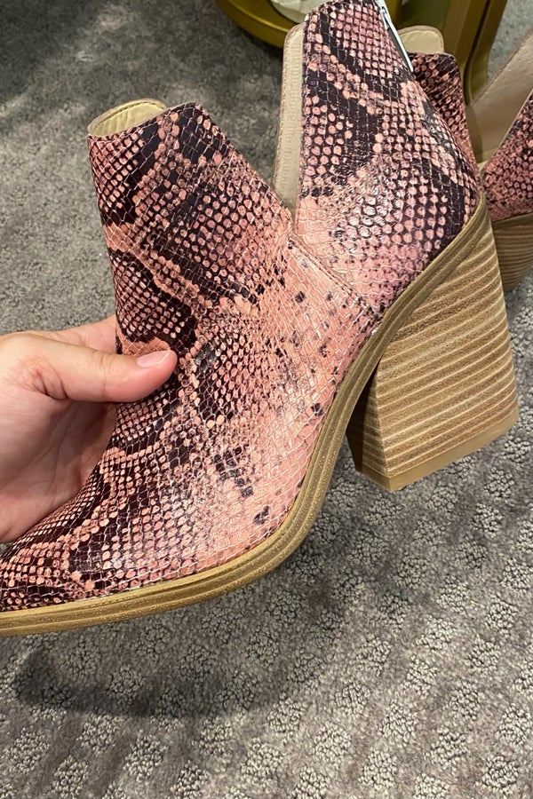 Vince snakeskin hot sale booties