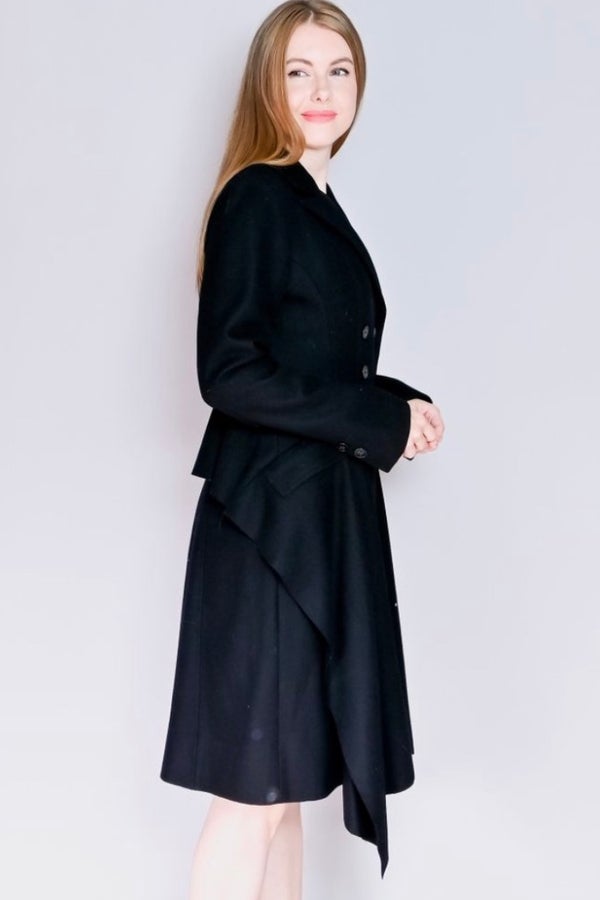 ALL SAINTS Black Wool-Blend Obia Coat | Nuuly Thrift