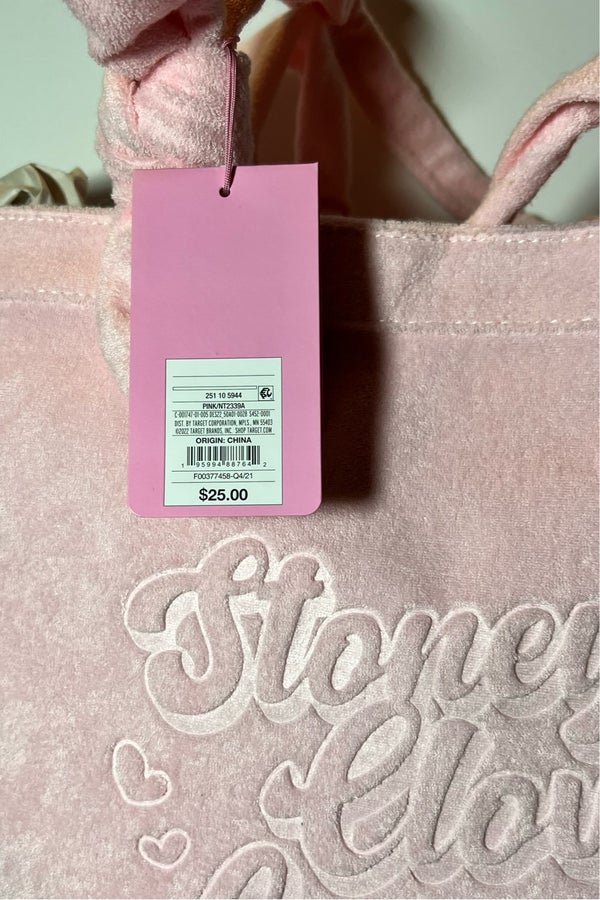Stoney clover lane pink Terry cloth beach bag