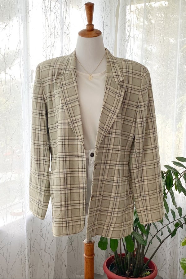 White Stag - Oversized Plaid Blazer | Nuuly Thrift