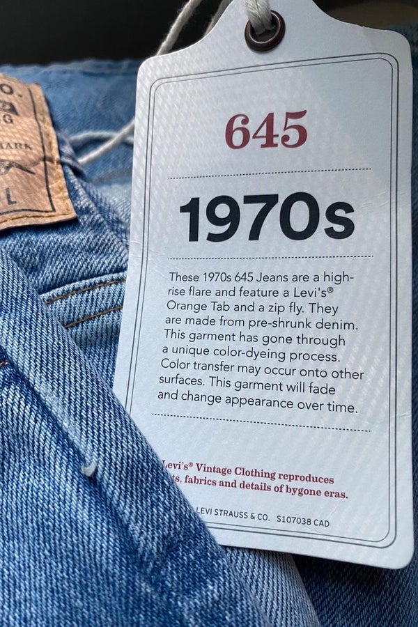 Levi's 70's 645 Vintage Orange Tab Flare Jeans | Nuuly Thrift