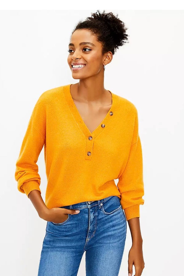 Loft Henley Sweater | Nuuly Thrift