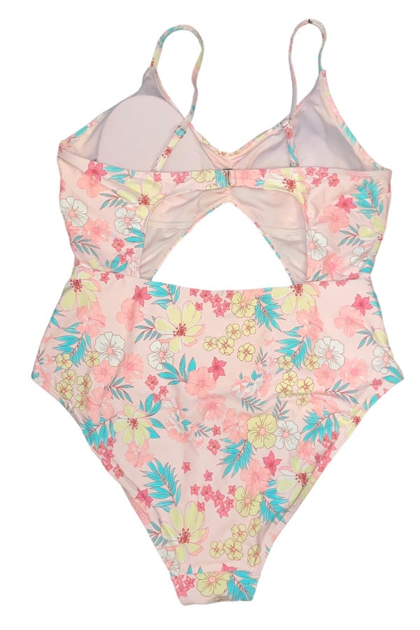 Celebrity Pink floral cut out swimsuit