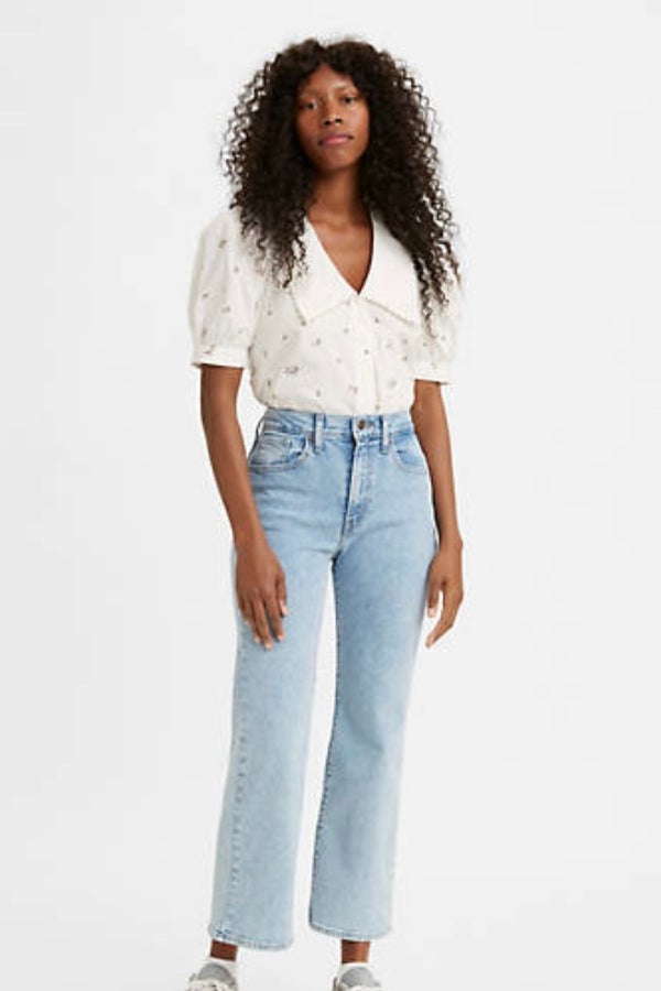 Levi's High Rise Cropped Flare Jeans