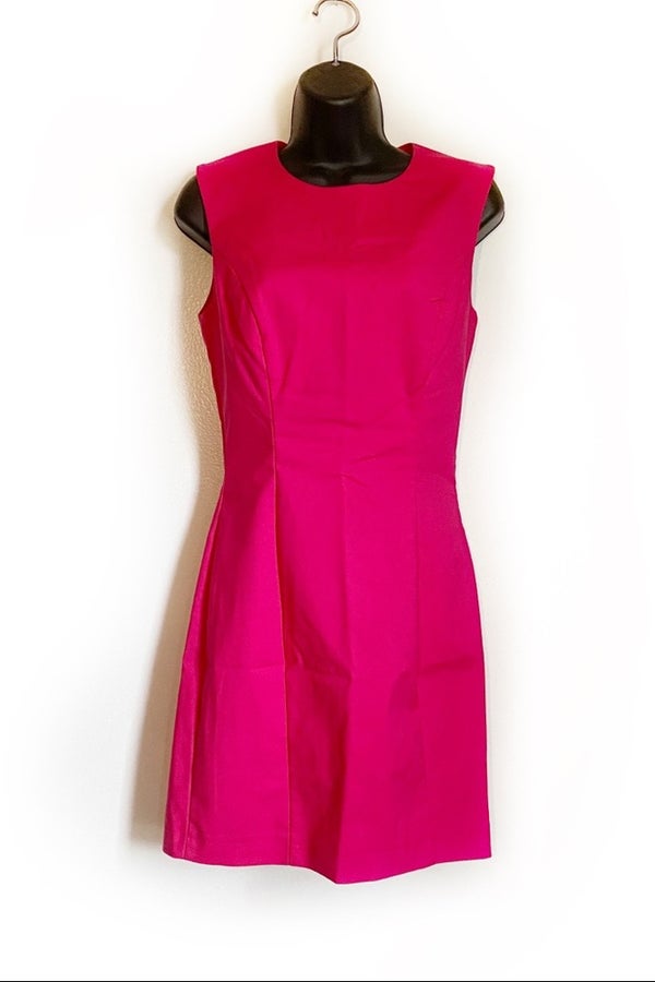 French Connection Hot Pink Sleeveless Sheath Dress