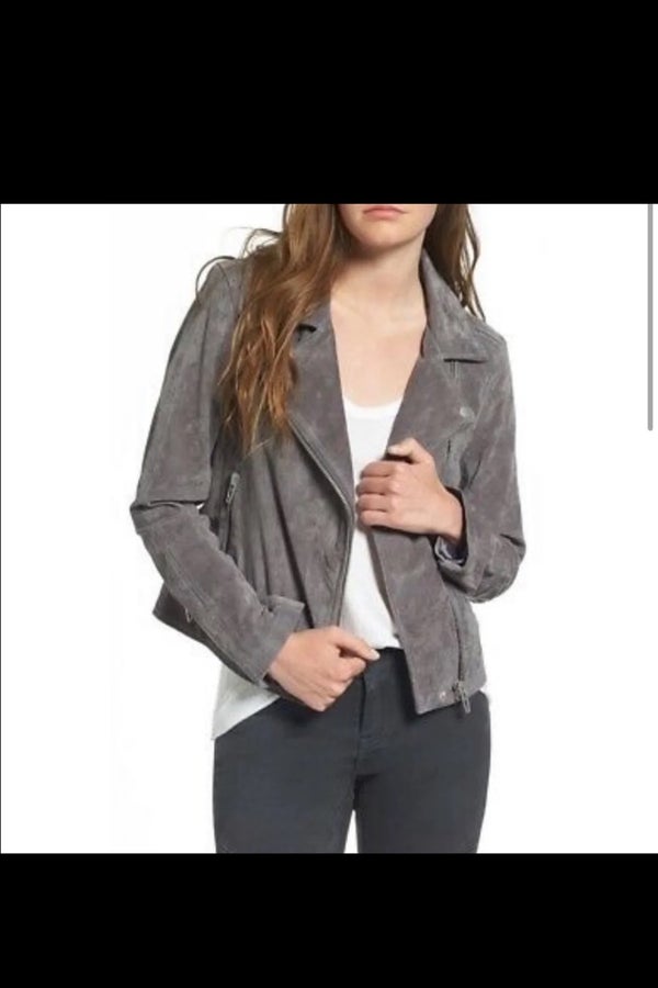 Blank nyc grey top suede jacket