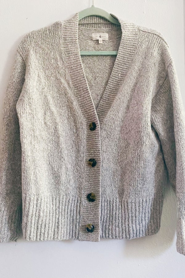 NEW NWOT Lou & Grey cardigan sweater gray marked s | Nuuly Thrift