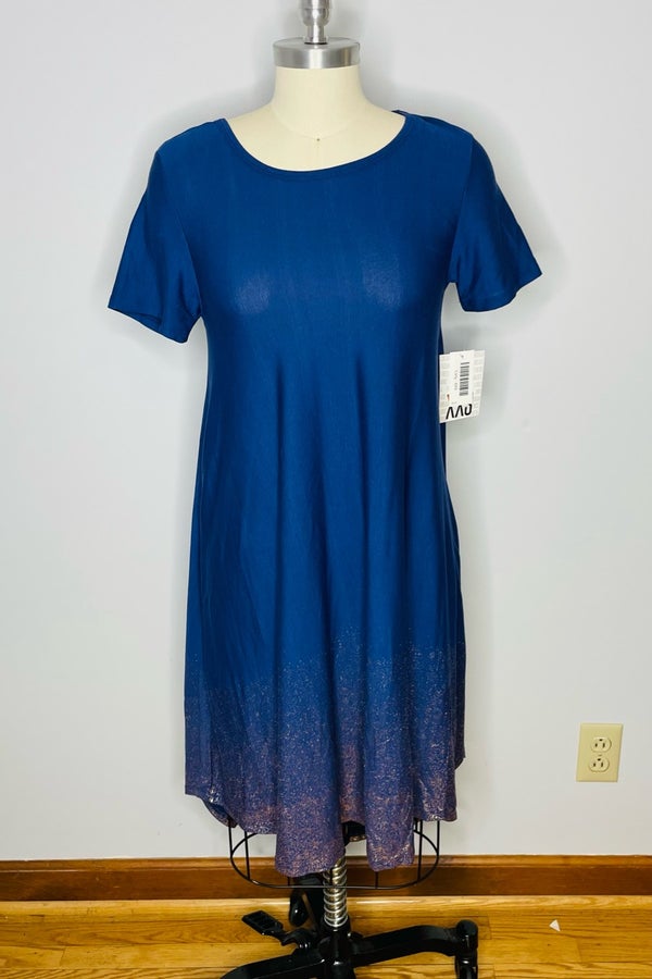 LuLaRoe Carly Dress- Elegant Collection- Blue with