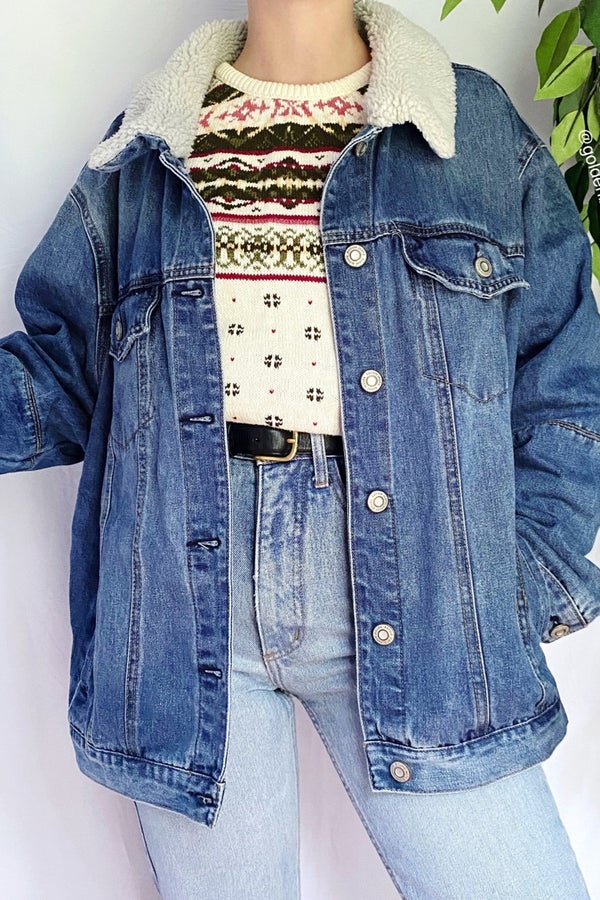 Oversized Boyfriend Denim Trucker Jacket