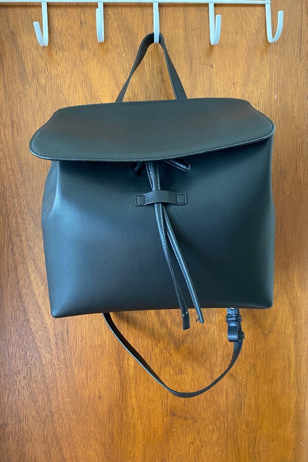 Vegan black bag with red lining medium Nuuly Thrift